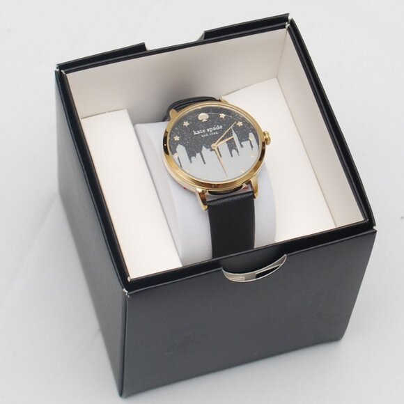 Kate Spade Women's Metro Skyline Leather Strap Watch KSW9068 - Picture 2 of 8